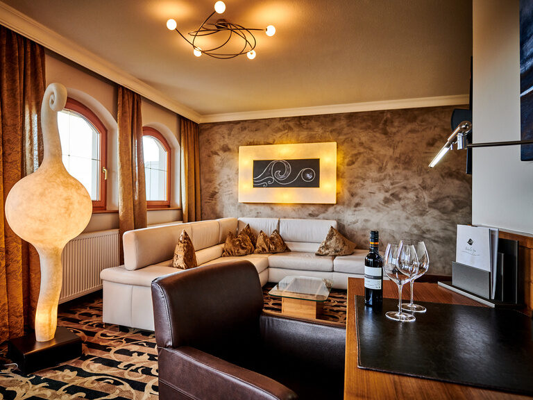 Wohnraum der Turm Suite